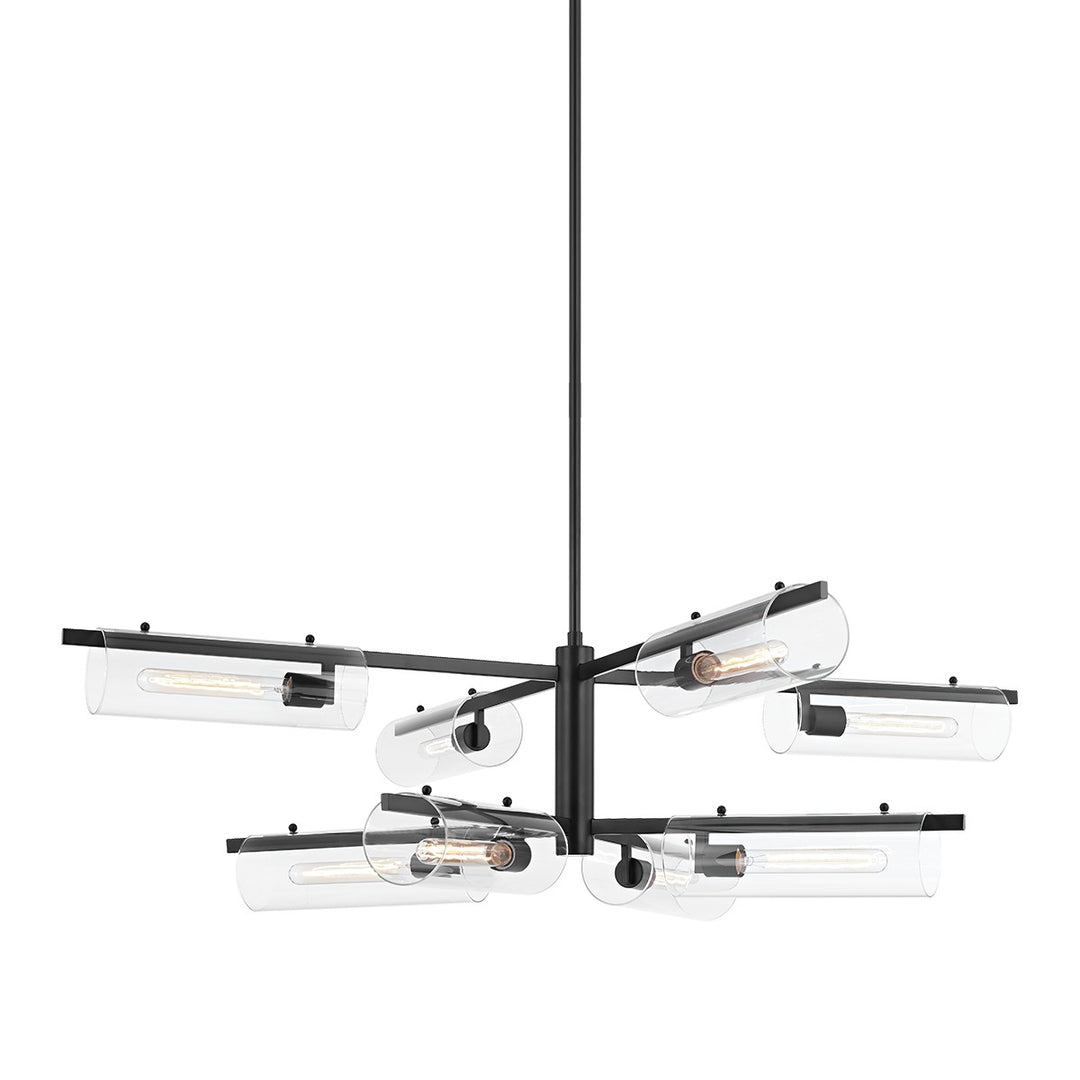 Ariel Eight Light Chandelier in Soft Black - available from The Lighting Shoppe, trusted by Canadian homeowners