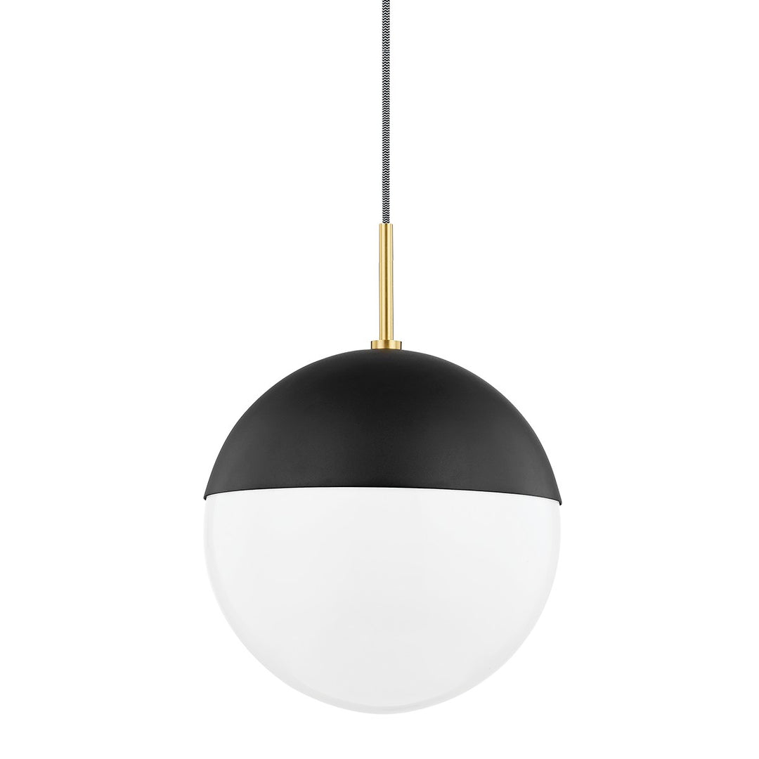Renee One Light Pendant in Aged Brass/Black - available from The Lighting Shoppe, trusted by Canadian homeowners