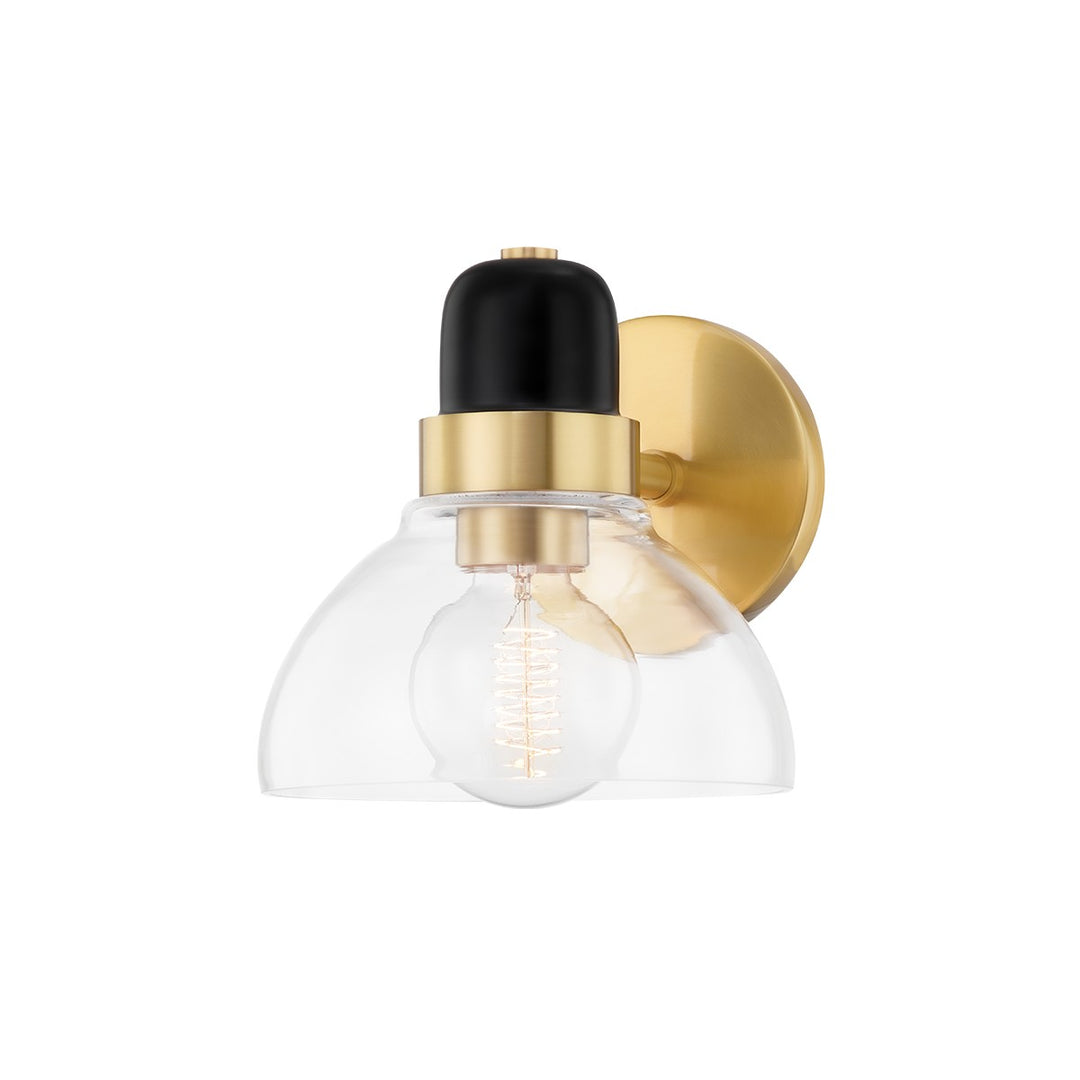 Camile One Light Bath and Vanity in Aged Brass - available from The Lighting Shoppe, trusted by Canadian homeowners