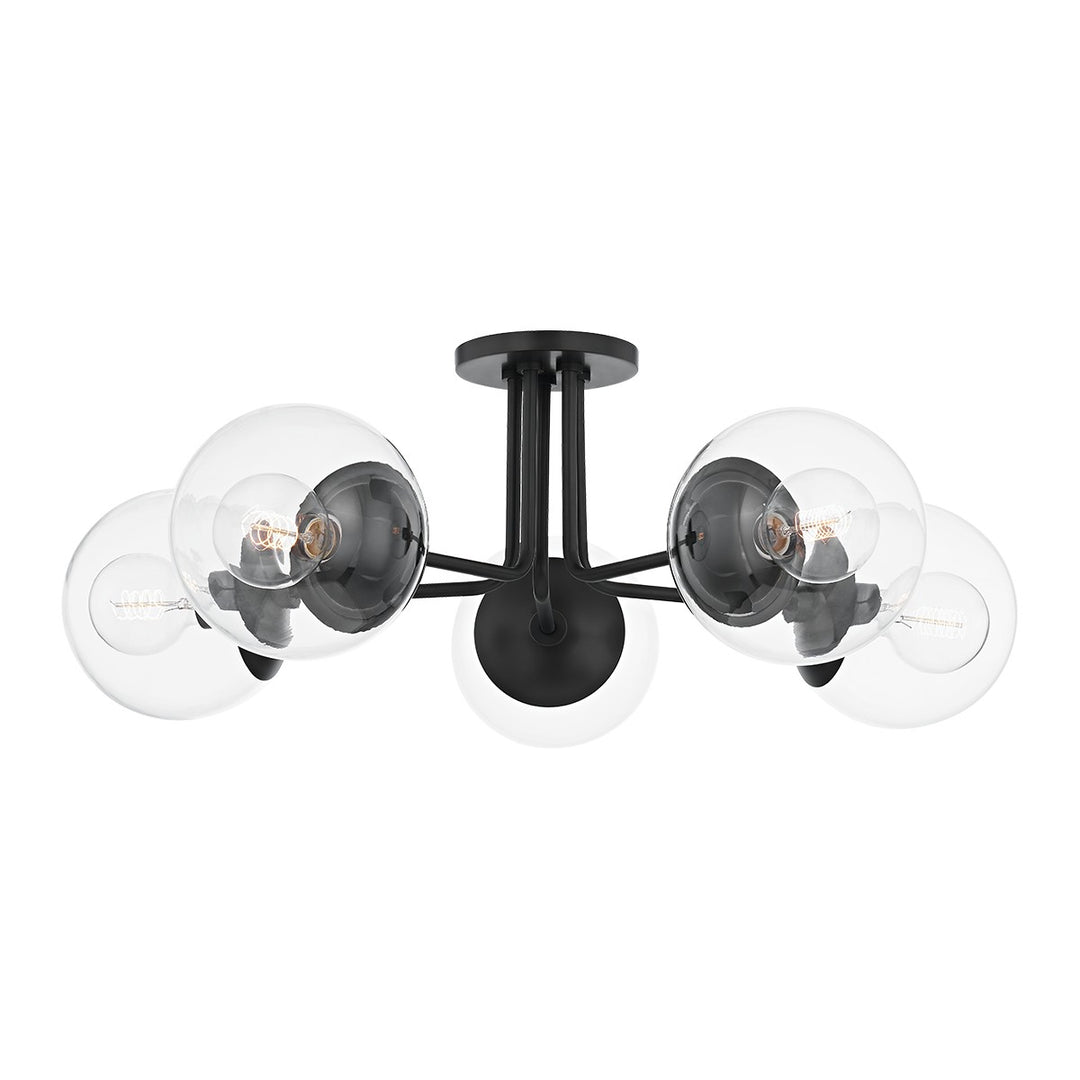 Meadow Five Light Semi Flush Mount in Old Bronze - available from The Lighting Shoppe, trusted by Canadian homeowners