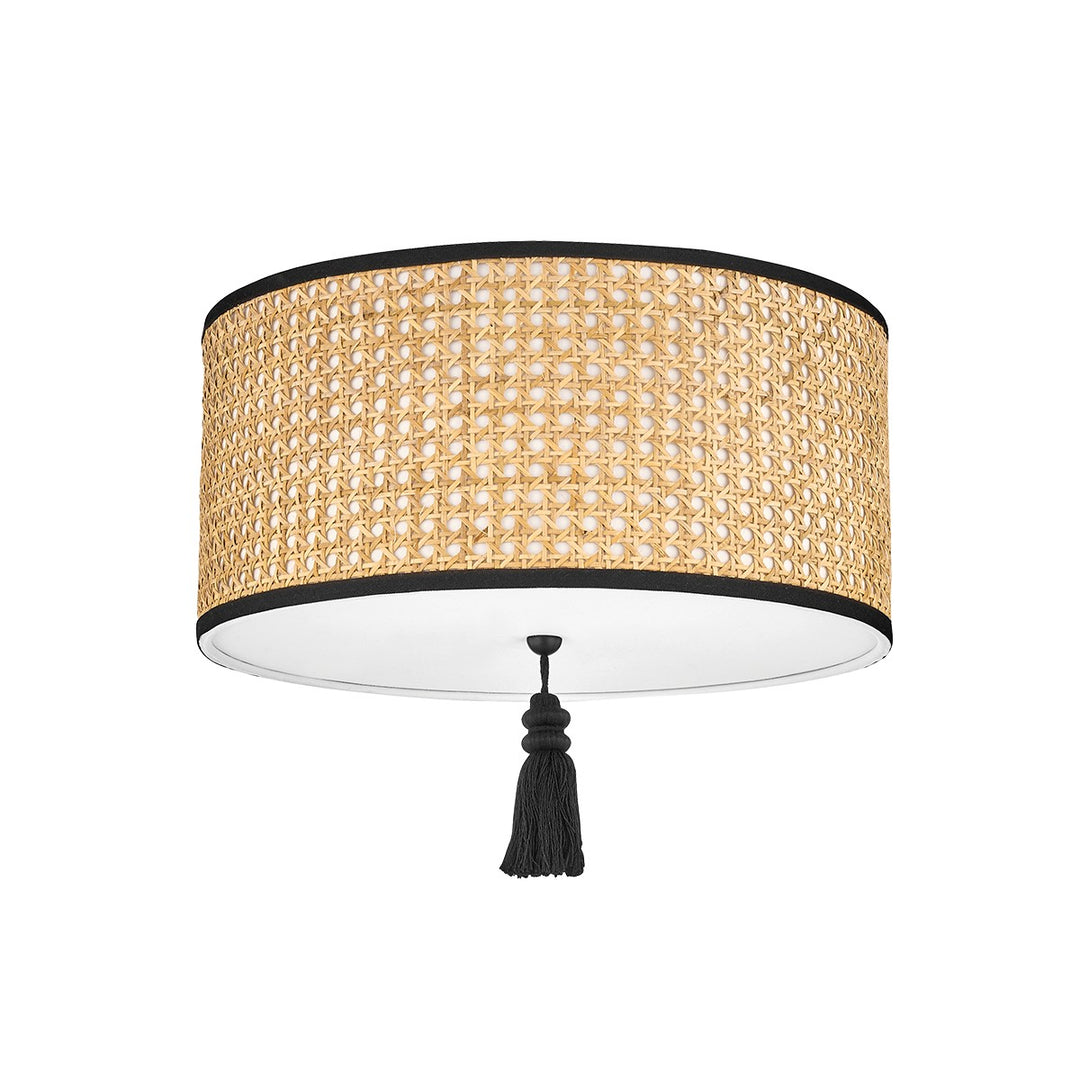 Dolores Two Light Flush Mount in Soft Black - available from The Lighting Shoppe, trusted by Canadian homeowners