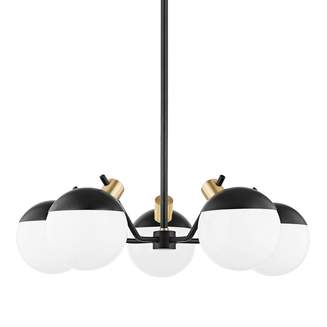 Miranda LED Chandelier in Aged Brass/Soft Black - available from The Lighting Shoppe, trusted by Canadian homeowners
