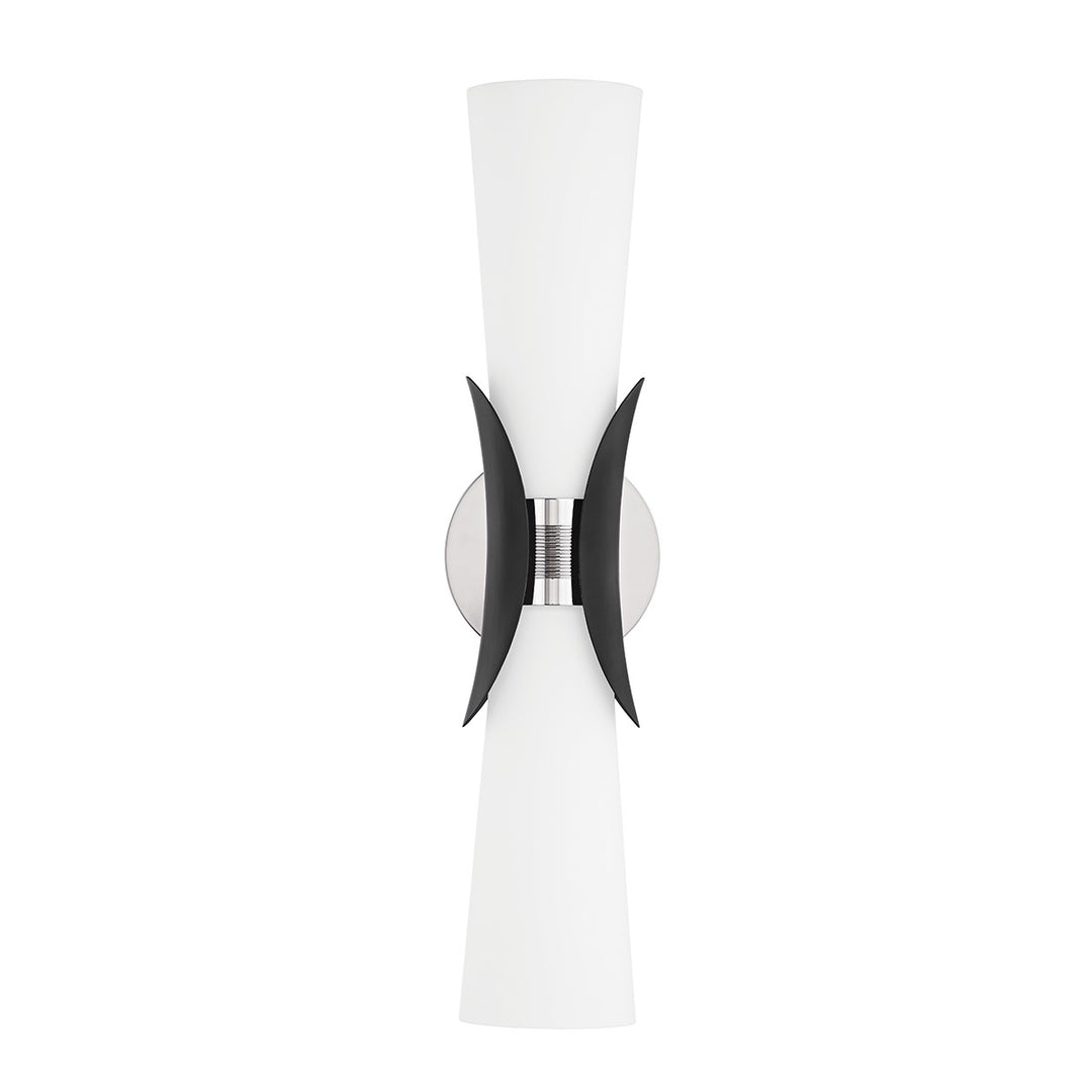 Troy Lighting Canada - B2102-PN/SBK - Two Light Wall Sconce - Muncie - Polished Nickel