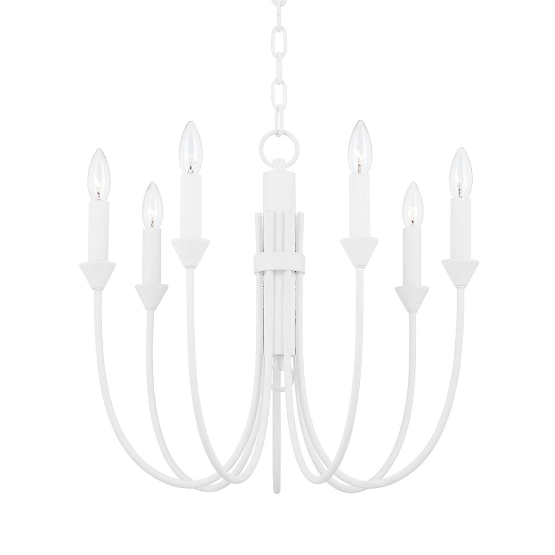 Cate Seven Light Chandelier in Gesso White - available from The Lighting Shoppe, trusted by Canadian homeowners