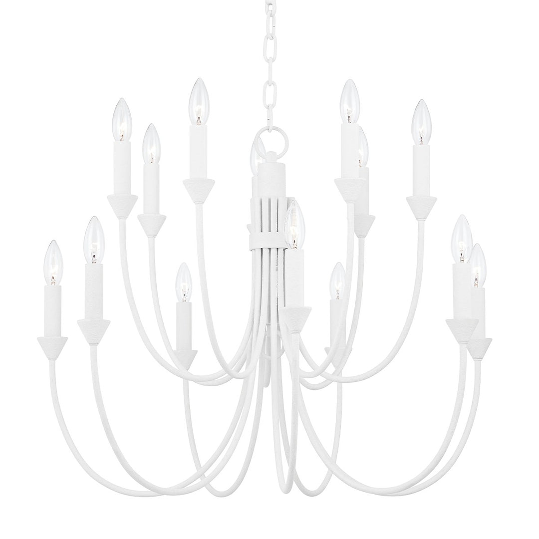 Cate 14 Light Chandelier in Gesso White - available from The Lighting Shoppe, trusted by Canadian homeowners
