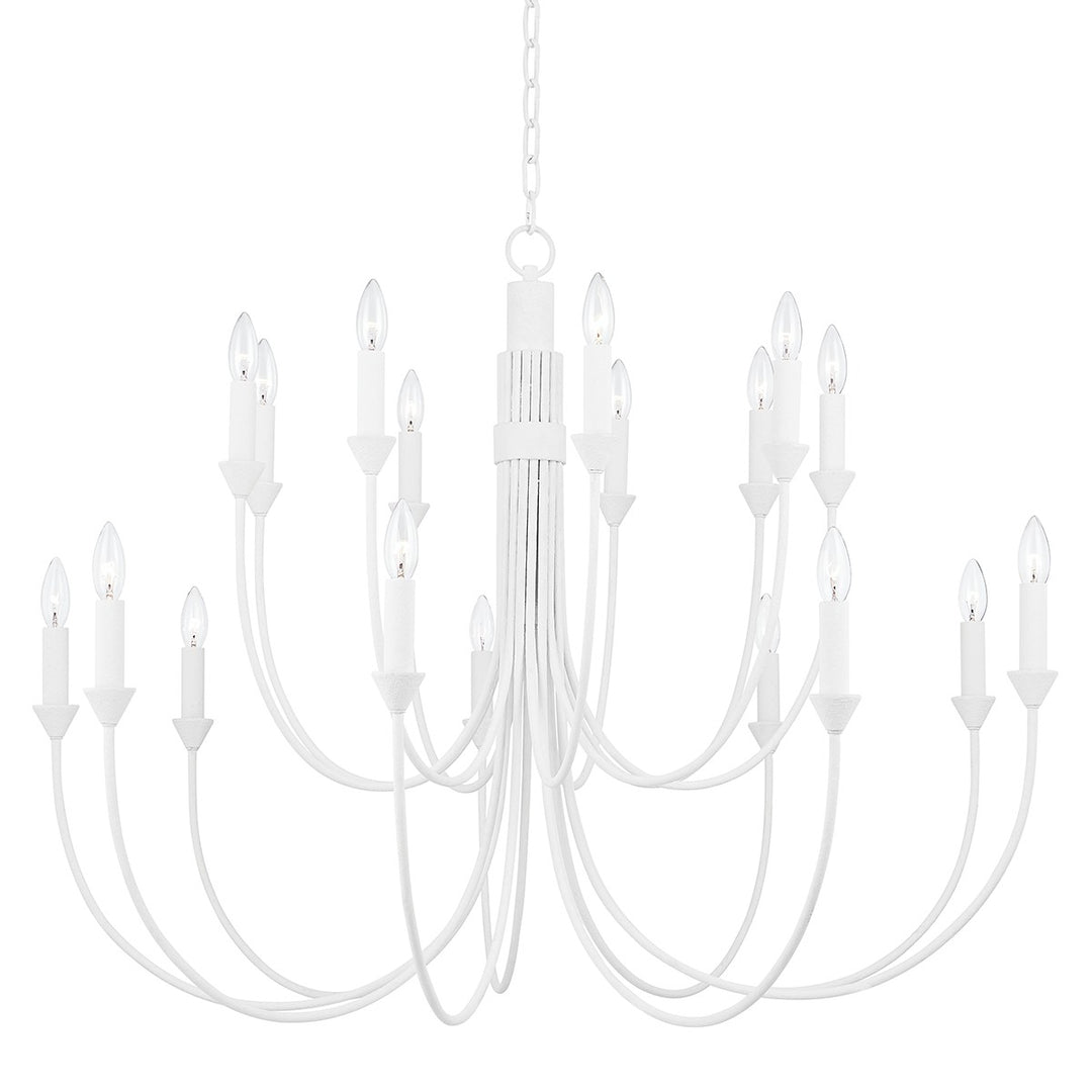 Cate 18 Light Chandelier in Gesso White - available from The Lighting Shoppe, trusted by Canadian homeowners