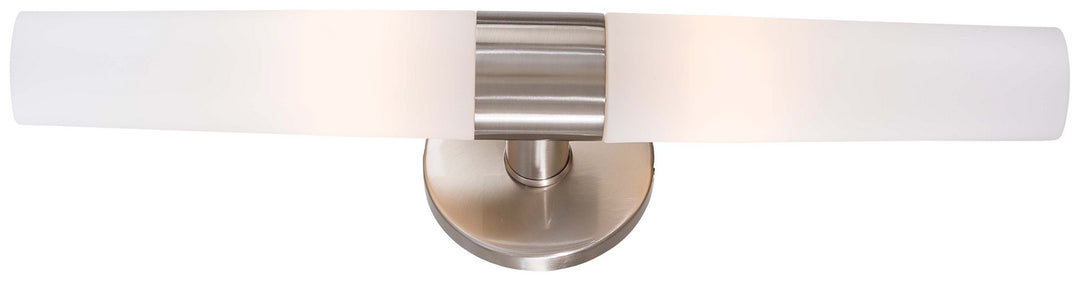 Saber Two Light Bath in Brushed Nickel - available from The Lighting Shoppe, trusted by Canadian homeowners