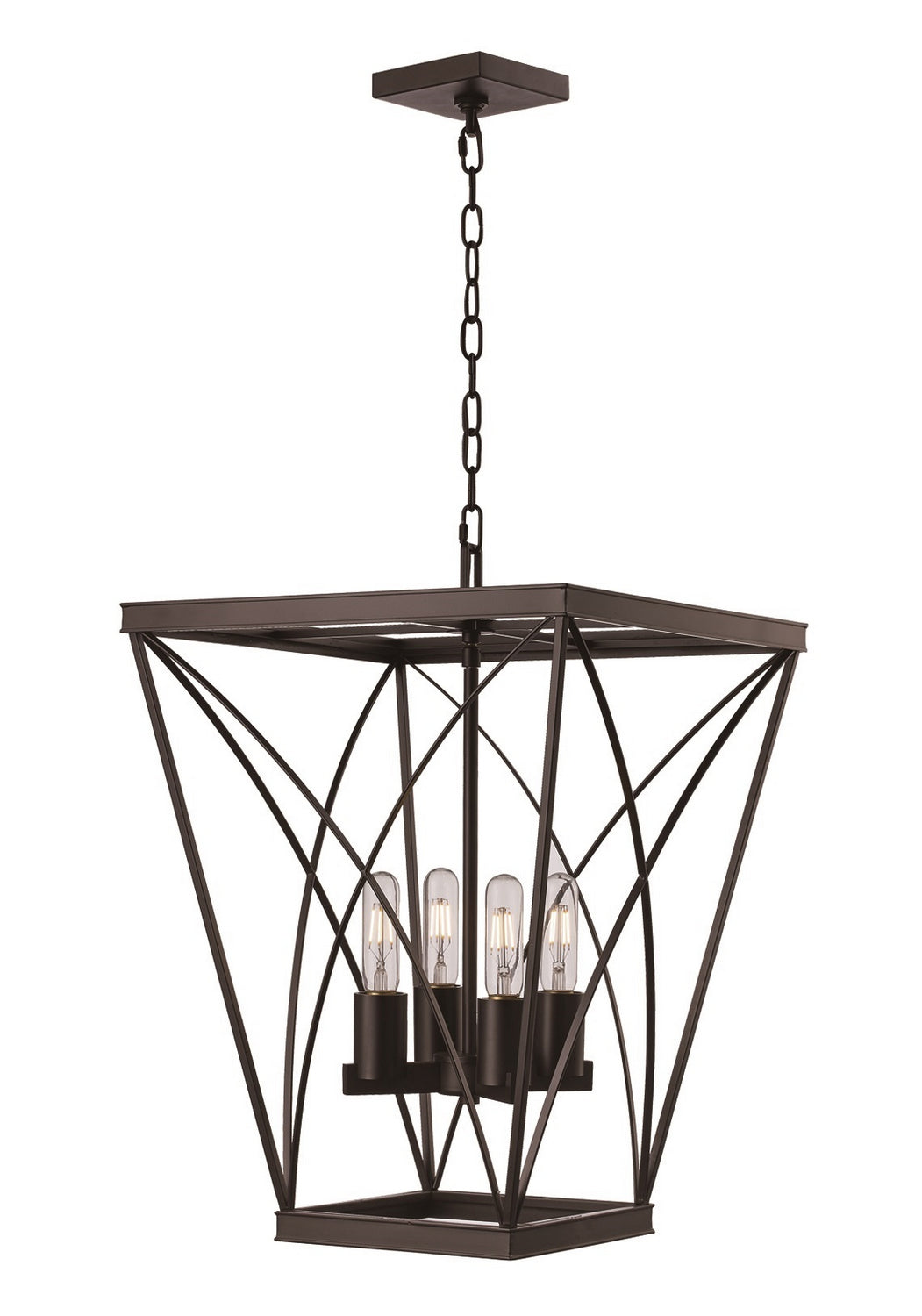Four Light Pendant in Rubbed Oil Bronze - available from The Lighting Shoppe, trusted by Canadian homeowners