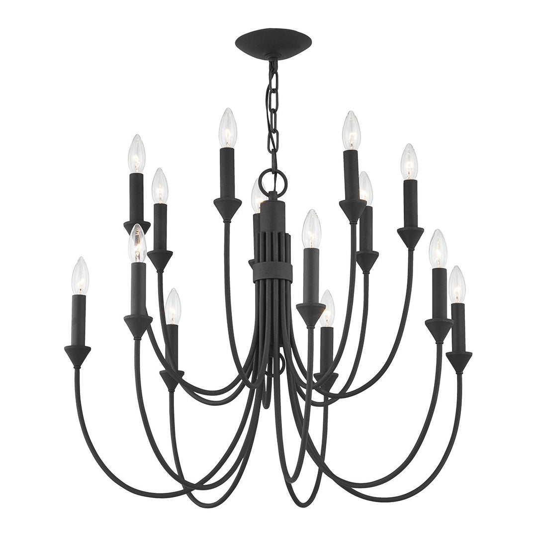 Cate 14 Light Chandelier in Forged Iron - available from The Lighting Shoppe, trusted by Canadian homeowners