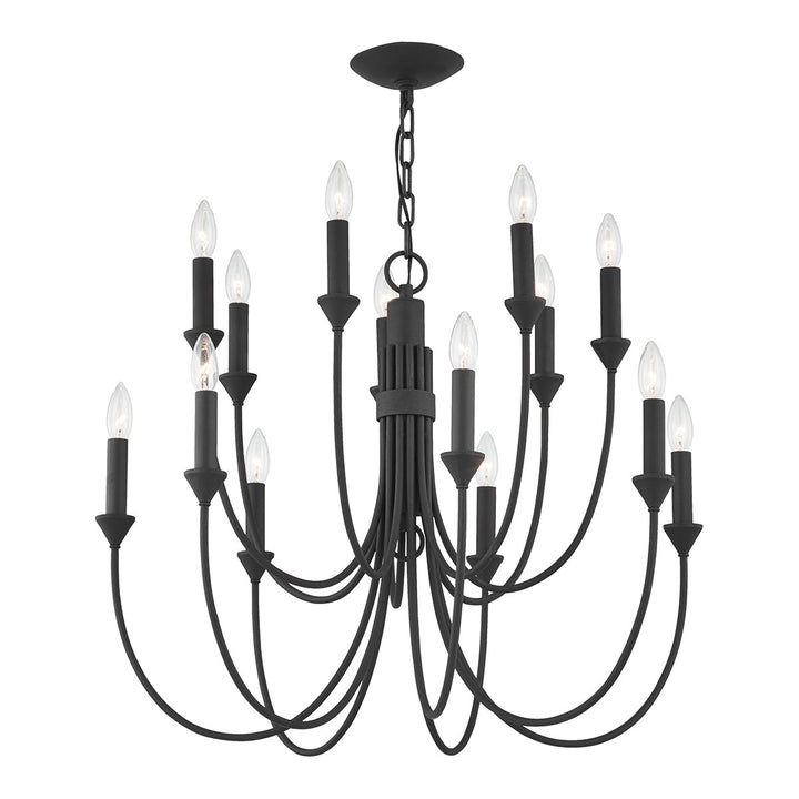 Cate 14 Light Chandelier in Forged Iron - available from The Lighting Shoppe, trusted by Canadian homeowners