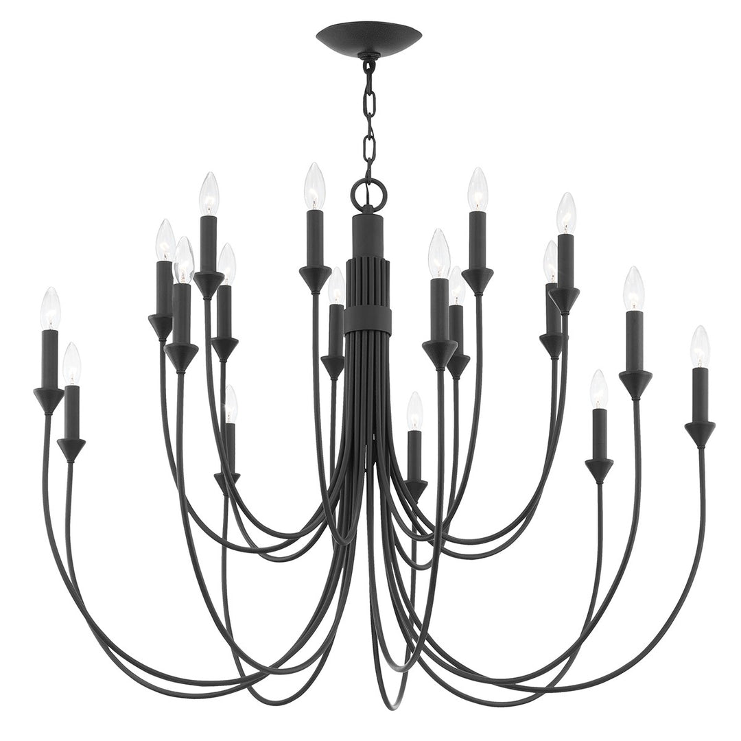 Cate 18 Light Chandelier in Forged Iron - available from The Lighting Shoppe, trusted by Canadian homeowners