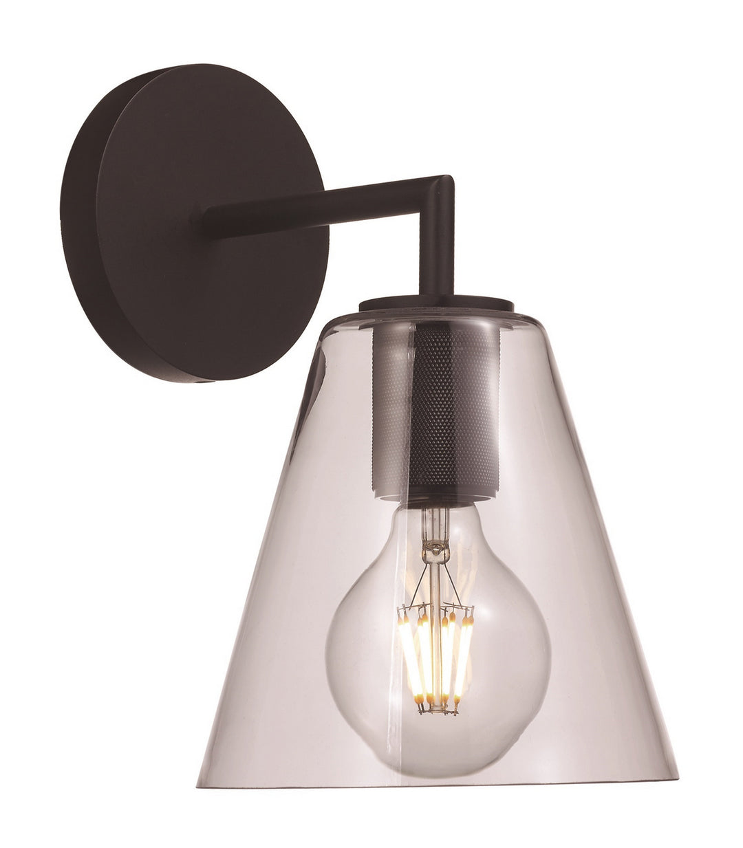 One Light Wall Sconce in Black - available from The Lighting Shoppe, trusted by Canadian homeowners