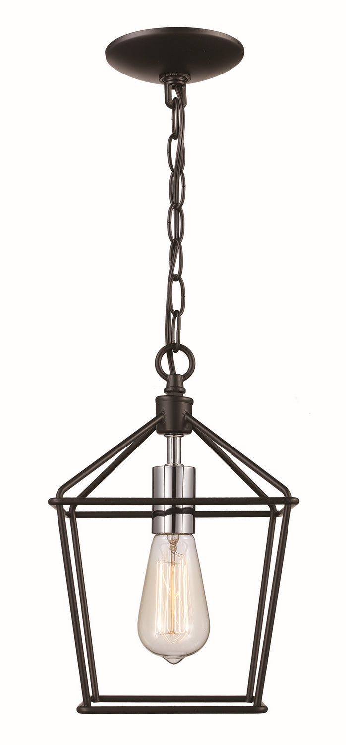 One Light Pendant in Black-Polished Chrome - available from The Lighting Shoppe, trusted by Canadian homeowners