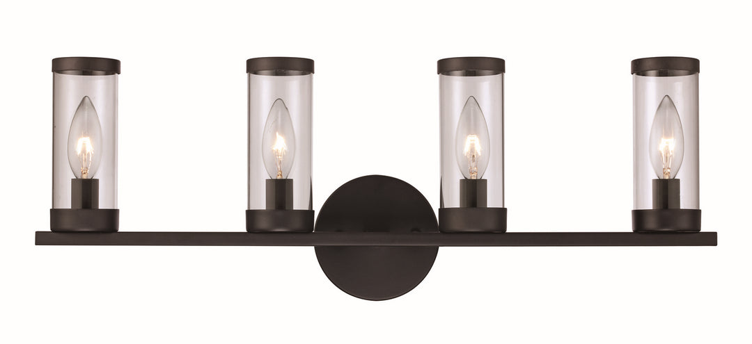 Four Light Vanity Bar in Black - available from The Lighting Shoppe, trusted by Canadian homeowners