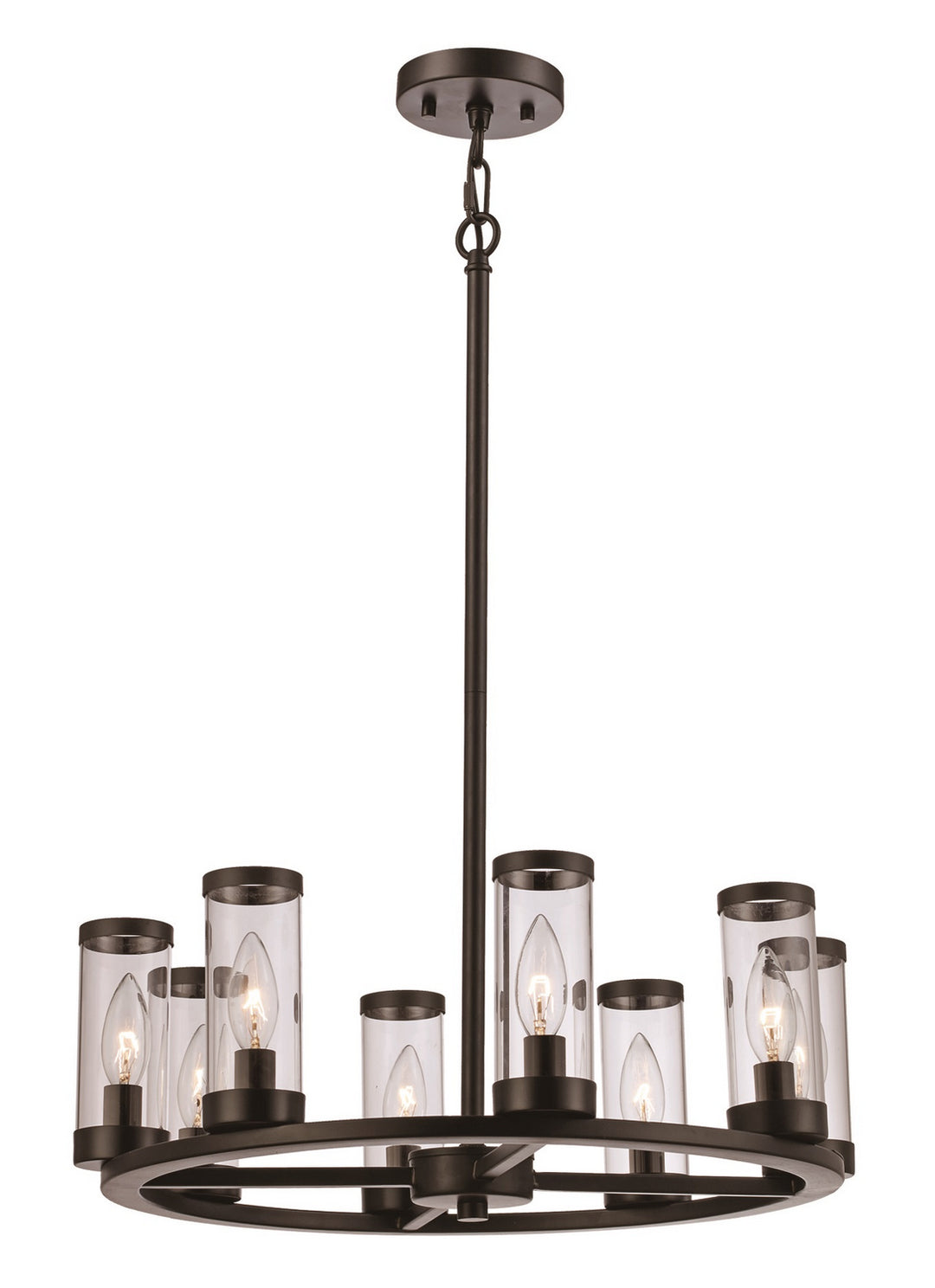 Eight Light Chandelier in Black - available from The Lighting Shoppe, trusted by Canadian homeowners
