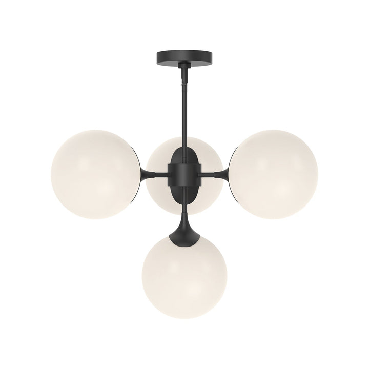 Alora Canada - CH505426MBOP - Four Light Chandelier - Nouveau - Matte Black/Opal Matte Glass