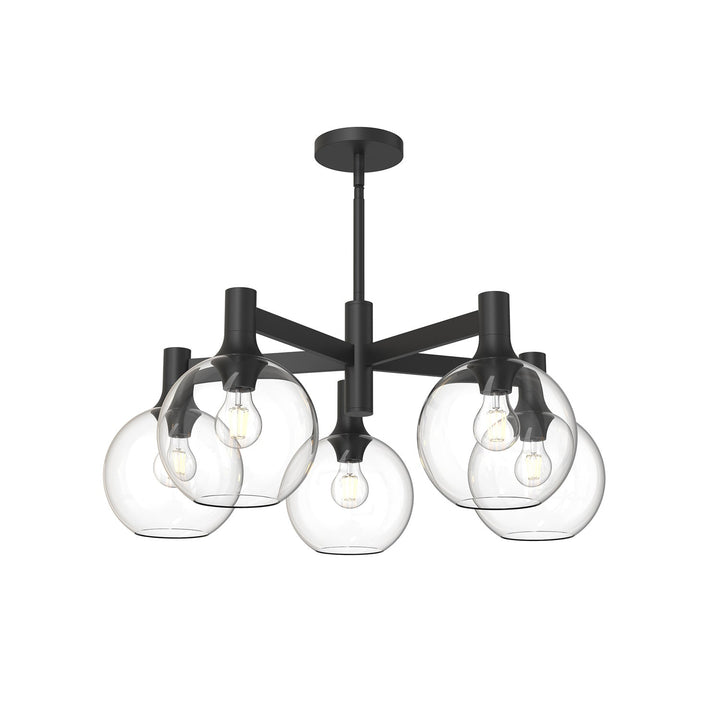 Alora Canada - CH506129MBCL - Five Light Chandelier - Castilla - Clear Glass/Matte Black