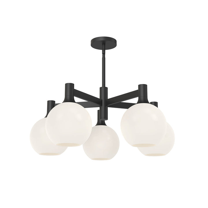 Alora Canada - CH506129MBOP - Five Light Chandelier - Castilla - Matte Black/Opal Matte Glass