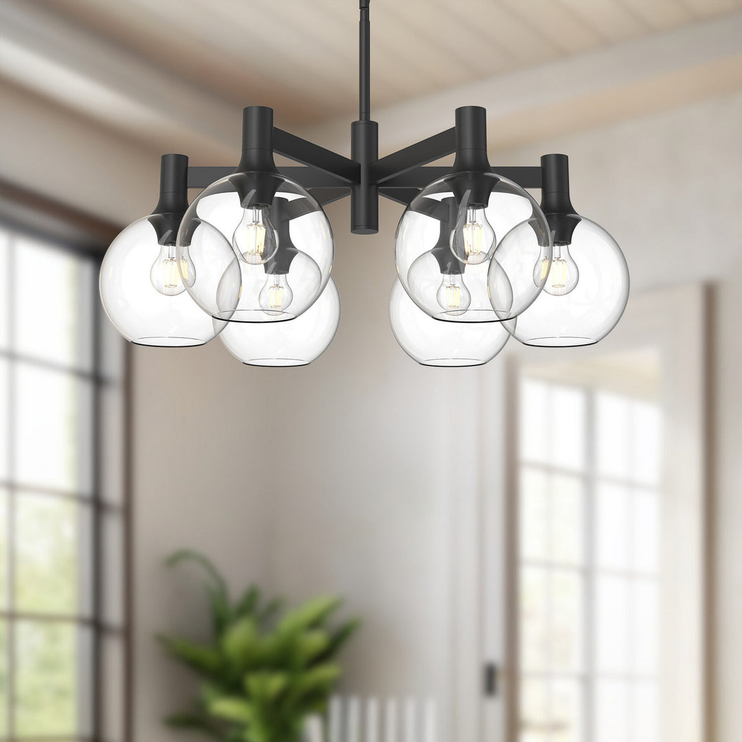 Alora Canada - CH506230MBCL - Six Light Chandelier - Castilla - Clear Glass/Matte Black
