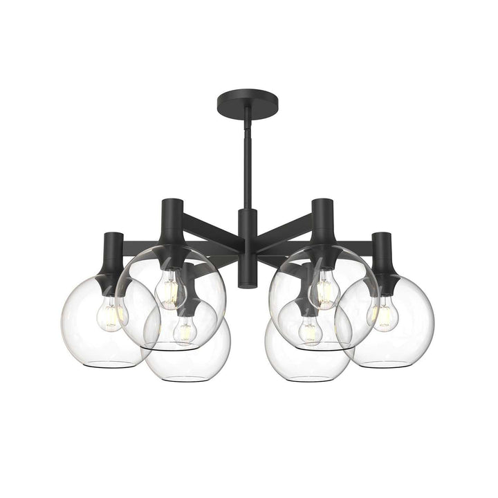 Alora Canada - CH506230MBCL - Six Light Chandelier - Castilla - Clear Glass/Matte Black