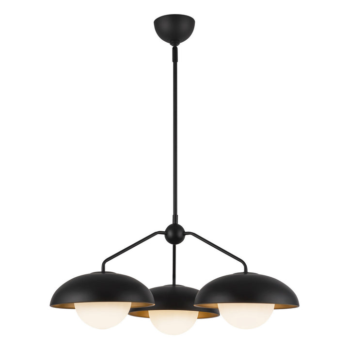 Alora Canada - CH522328MBOP - Three Light Chandelier - Rubio - Matte Black/Opal Matte Glass