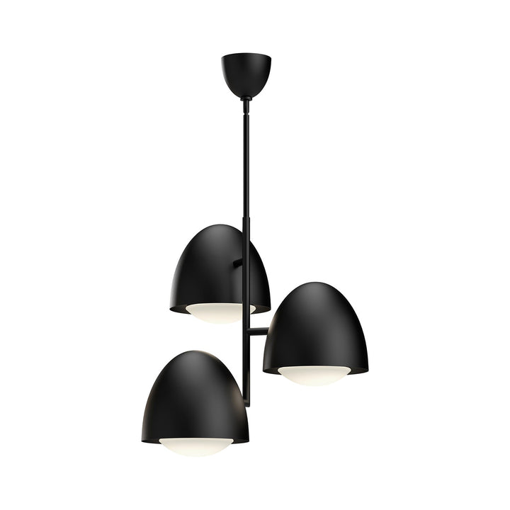 Alora Canada - CH529024MBOP - Three Light Chandelier - Kenji - Matte Black/Opal Matte Glass