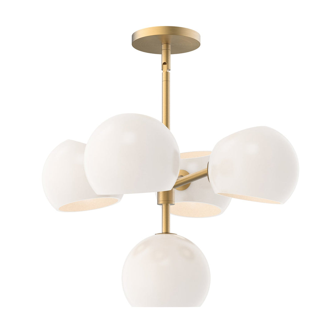 Alora Canada - CH548518BGOP - Five Light Chandelier - Willow - Brushed Gold/Opal Matte Glass