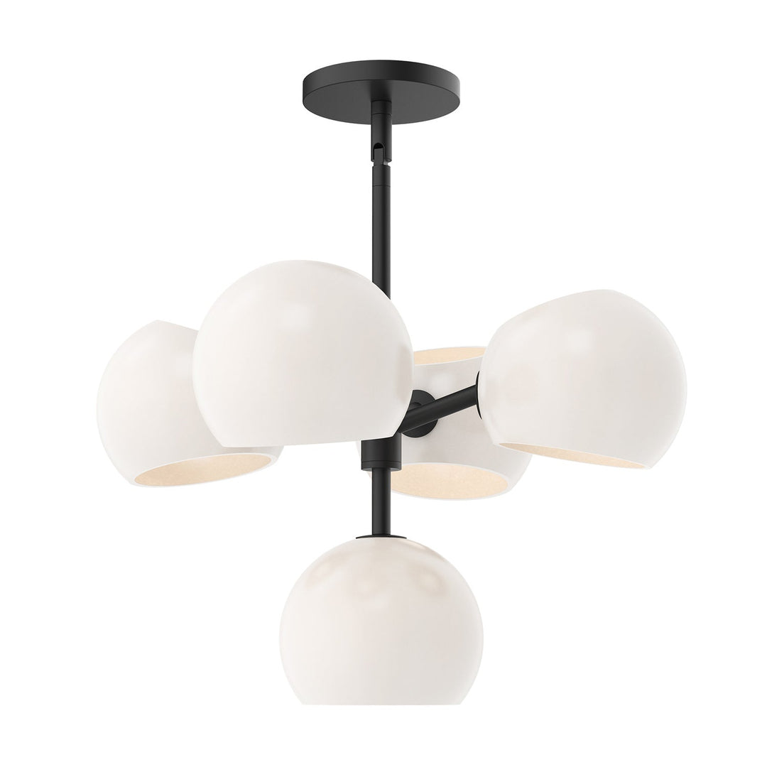 Alora Canada - CH548518MBOP - Five Light Chandelier - Willow - Matte Black/Opal Matte Glass