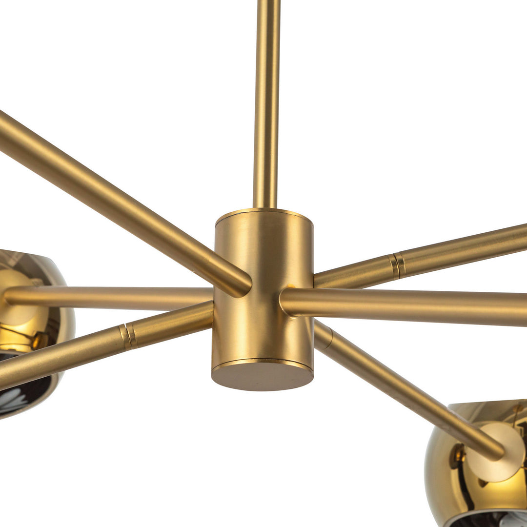 Alora Canada - CH548637BGCP - Six Light Chandelier - Willow - Brushed Gold/Copper Glass