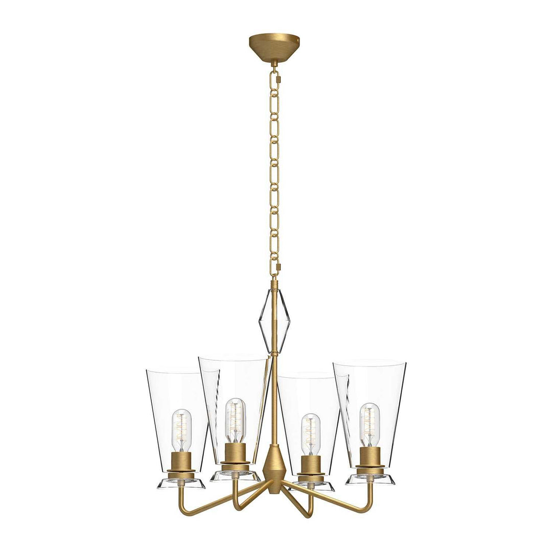 Alora Canada - CH570423BGCL - Four Light Chandelier - Salem - Brushed Gold/Clear Glass