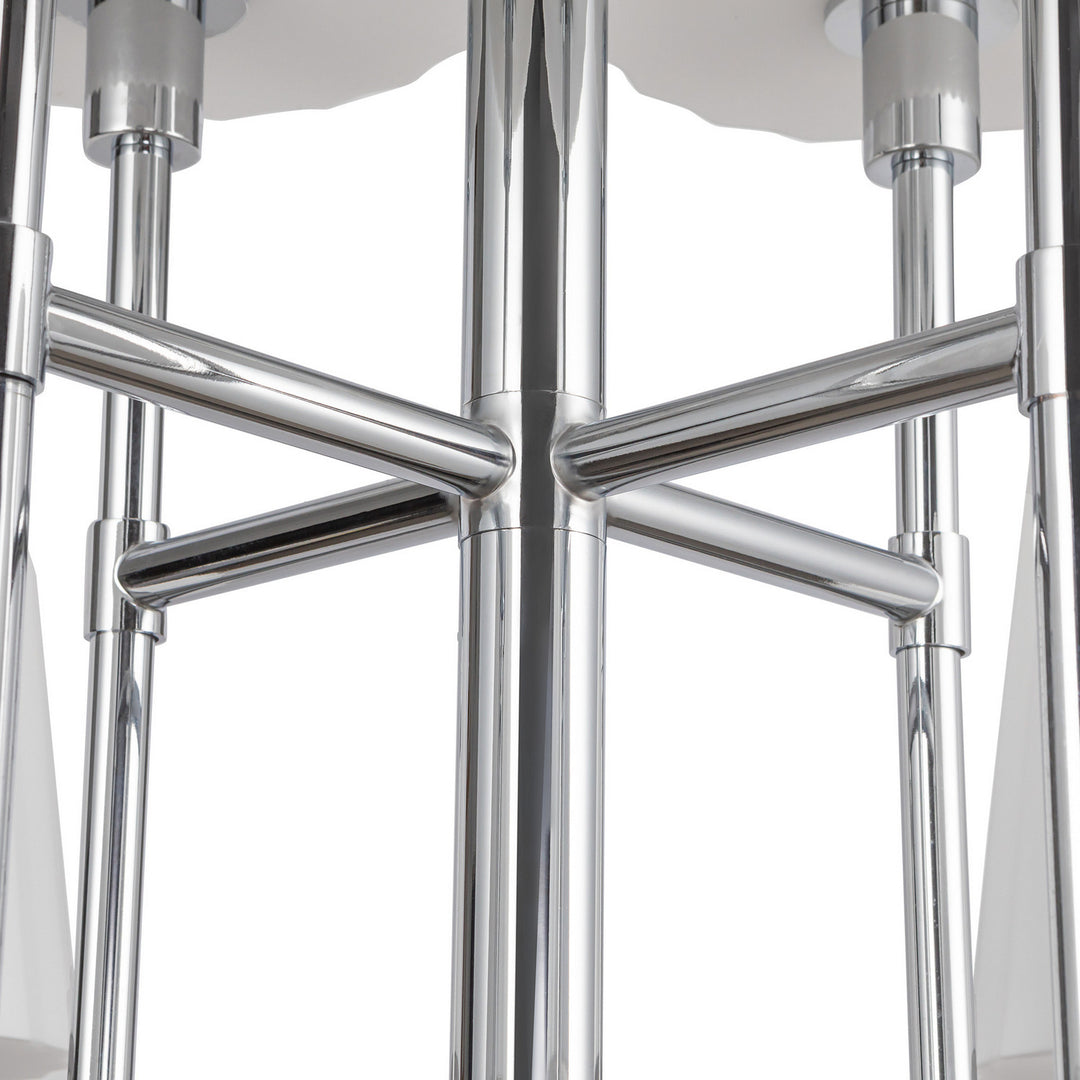 Alora Canada - CH628830CHOP - Eight Light Chandelier - Plisse - Chrome/Opal Matte Glass