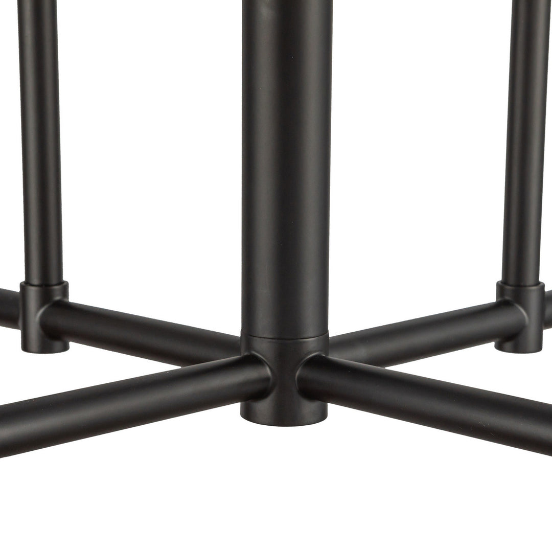 Alora Canada - CH628830MBOP - Eight Light Chandelier - Plisse - Matte Black/Opal Matte Glass