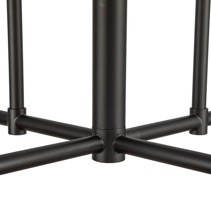 Alora Canada - CH628830MBOP - Eight Light Chandelier - Plisse - Matte Black/Opal Matte Glass