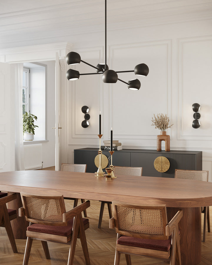 Alora Canada - CH648637MB - Six Light Chandelier - Willow - Matte Black