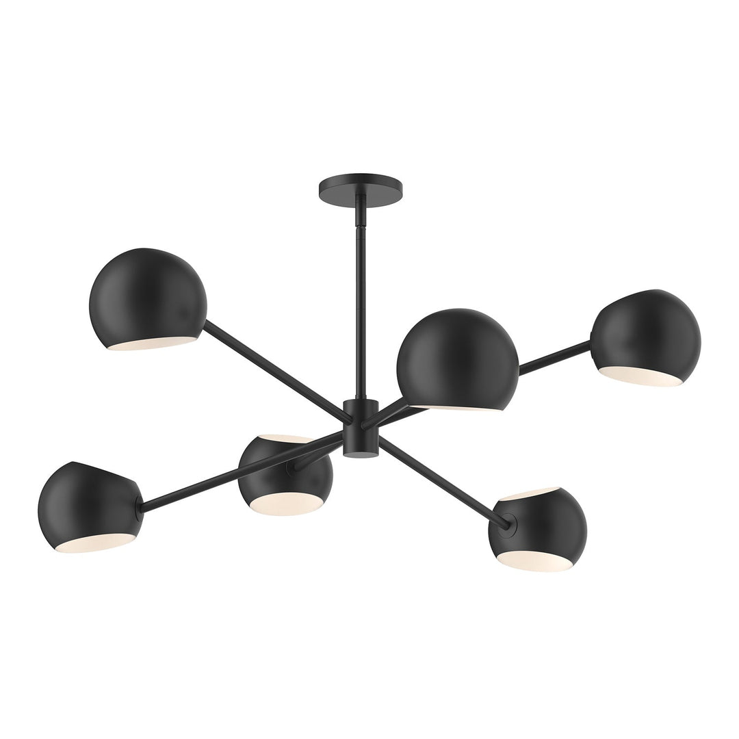 Alora Canada - CH648637MB - Six Light Chandelier - Willow - Matte Black