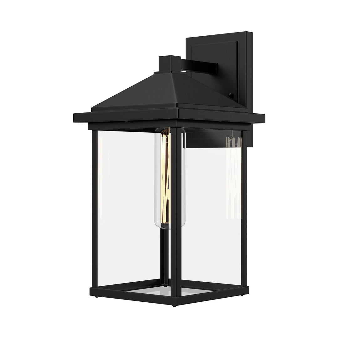 Alora Canada - EW552007BKCL - One Light Exterior Wall Mount - Larchmont - Clear Glass/Textured Black