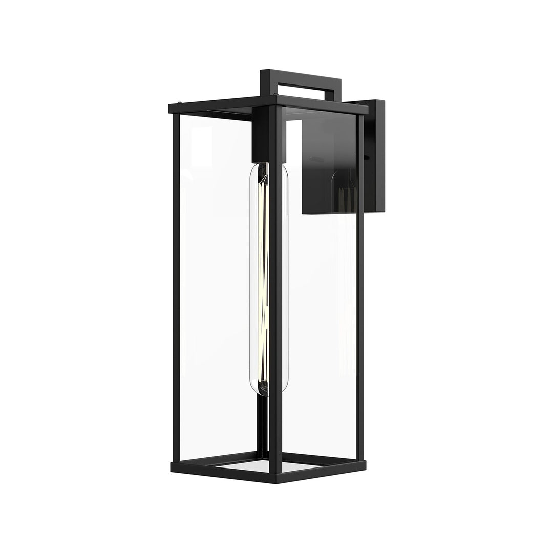 Alora Canada - EW652707BKCL - One Light Exterior Wall Mount - Brentwood - Clear Glass/Textured Black