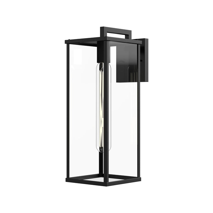 Alora Canada - EW652707BKCL - One Light Exterior Wall Mount - Brentwood - Clear Glass/Textured Black