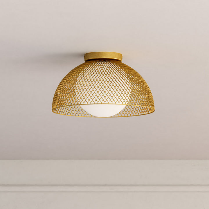 Alora Canada - FM402513GDOP - One Light Flush Mount - Haven - Gold/Opal Matte Glass