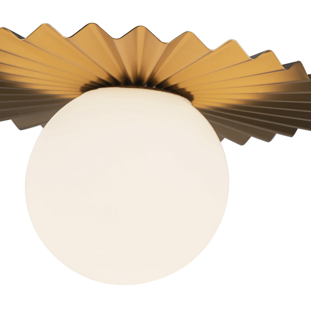Alora Canada - FM501212BGOP - One Light Flush Mount - Plume - Brushed Gold/Opal Matte Glass