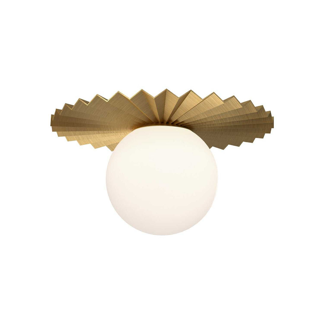 Alora Canada - FM501212BGOP - One Light Flush Mount - Plume - Brushed Gold/Opal Matte Glass