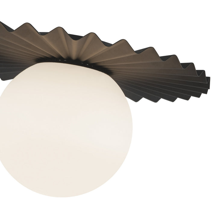 Alora Canada - FM501212MBOP - One Light Flush Mount - Plume - Matte Black/Opal Matte Glass