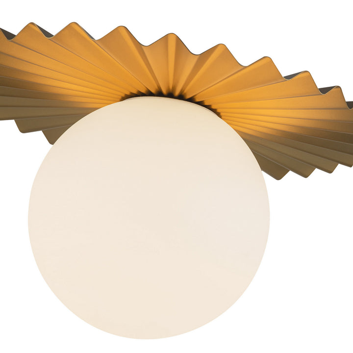 Alora Canada - FM501214BGOP - One Light Flush Mount - Plume - Brushed Gold/Opal Matte Glass