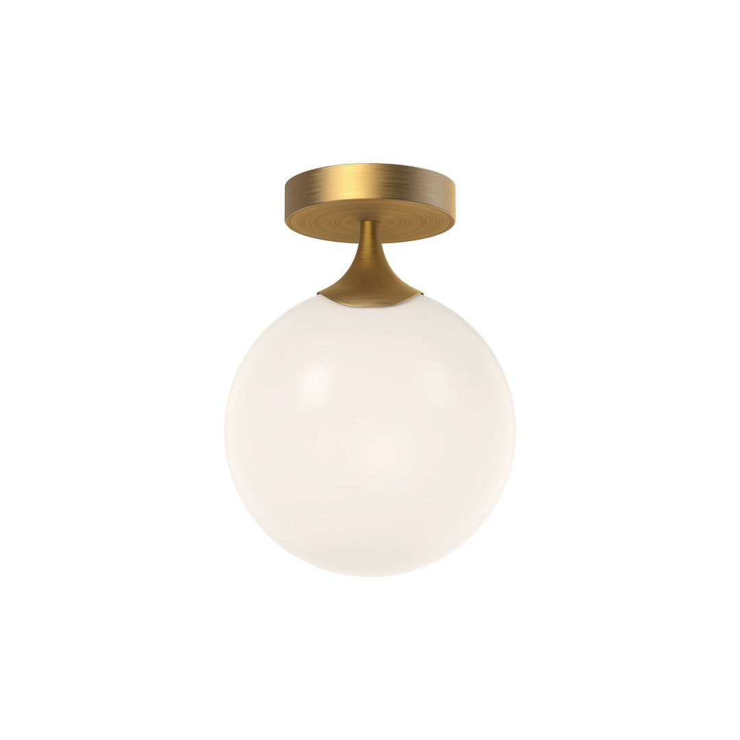 Alora Canada - FM505108AGOP - One Light Flush Mount - Nouveau - Aged Gold/Opal Matte Glass