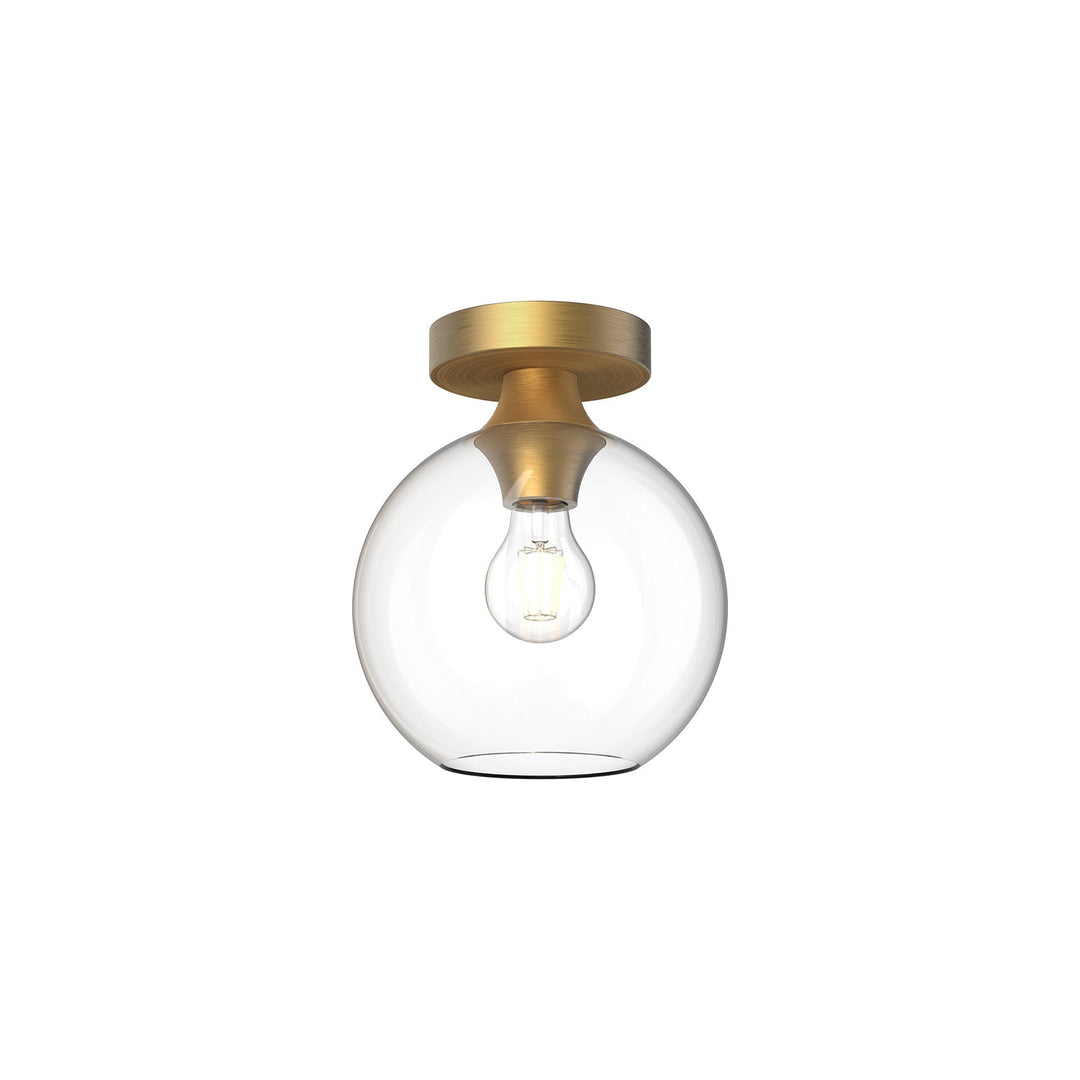 Alora Canada - FM506108AGCL - One Light Flush Mount - Castilla - Aged Gold/Clear Glass