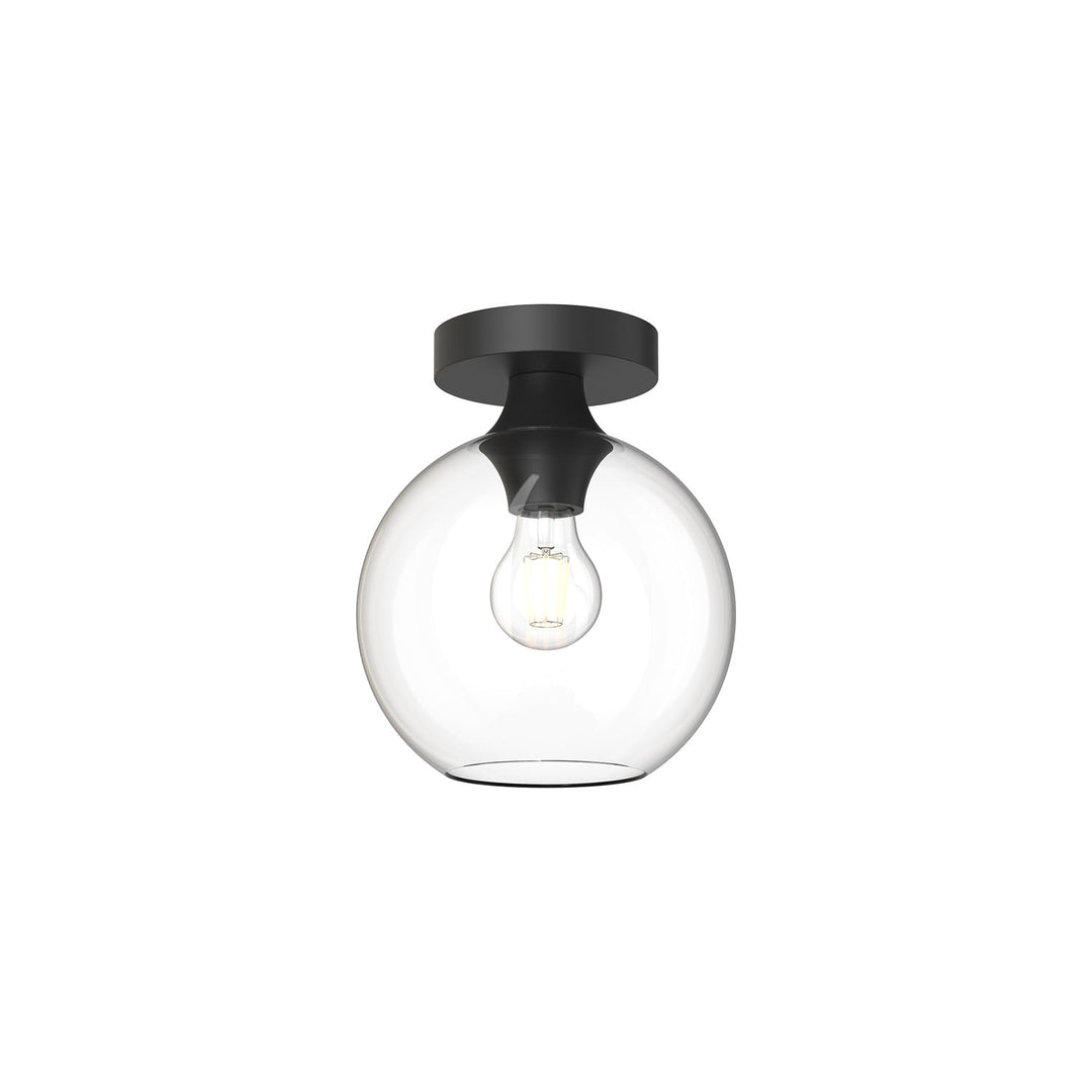 Alora Canada - FM506108MBCL - One Light Flush Mount - Castilla - Clear Glass/Matte Black