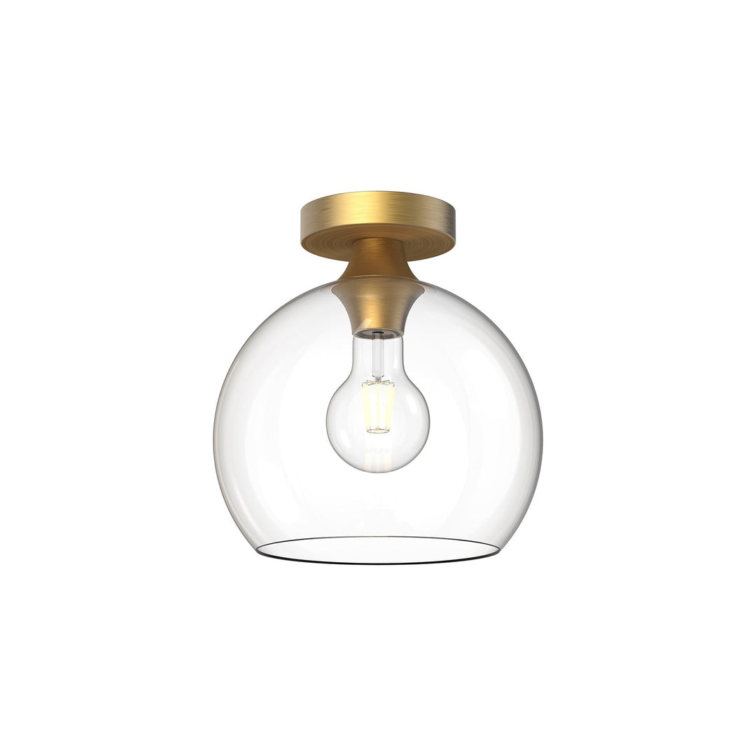 Alora Canada - FM506210AGCL - One Light Flush Mount - Castilla - Aged Gold/Clear Glass