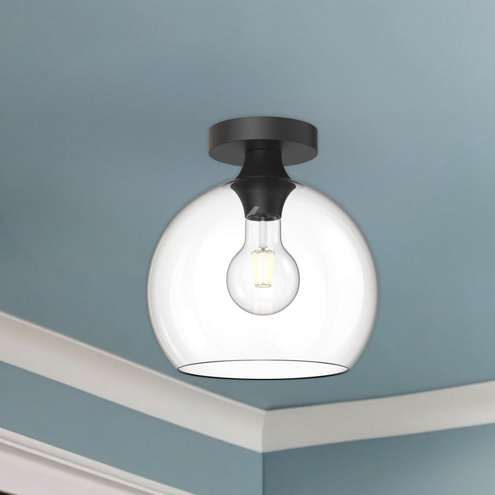 Alora Canada - FM506210MBCL - One Light Flush Mount - Castilla - Clear Glass/Matte Black