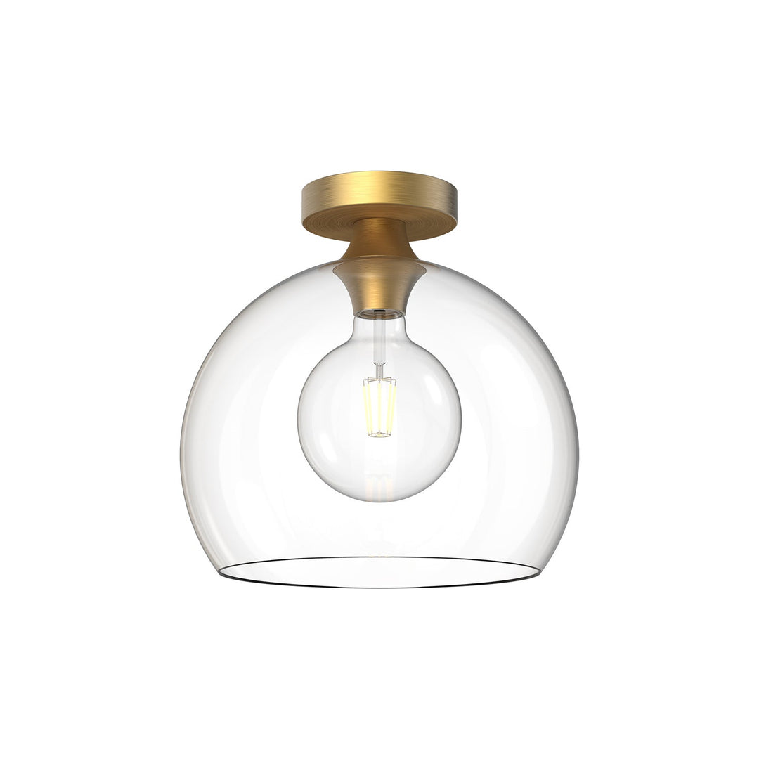 Alora Canada - FM506312AGCL - One Light Flush Mount - Castilla - Aged Gold/Clear Glass