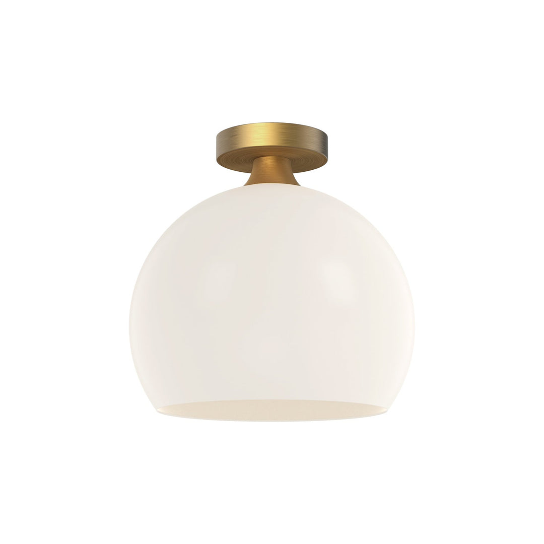 Alora Canada - FM506312AGOP - One Light Flush Mount - Castilla - Aged Gold/Opal Matte Glass